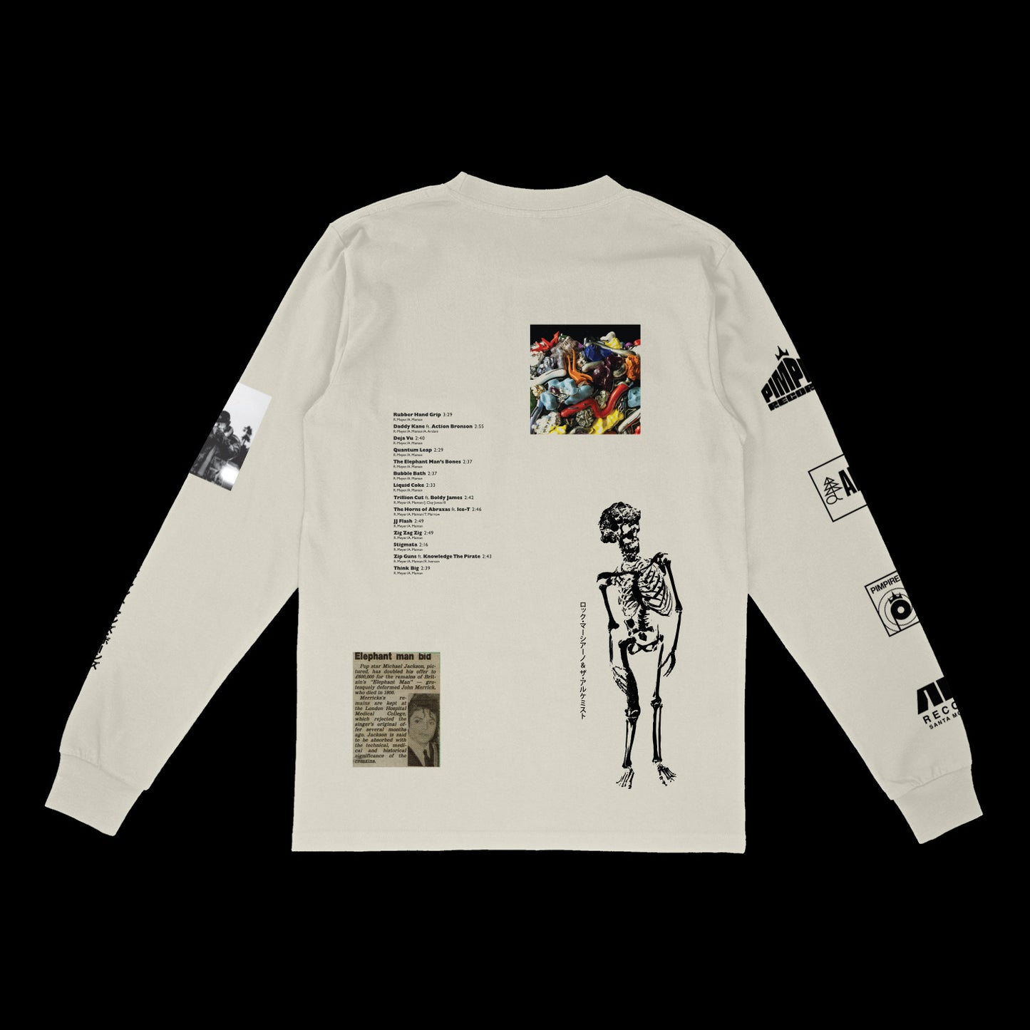 Elephant Iconography (Natural Longsleeve Shirt)